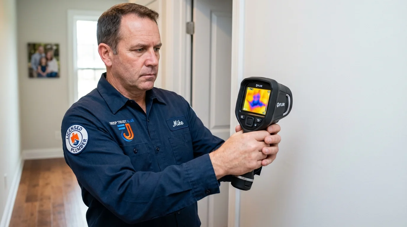 Thermal imaging leak detection by Johns Plumbing LLC in Gibbon